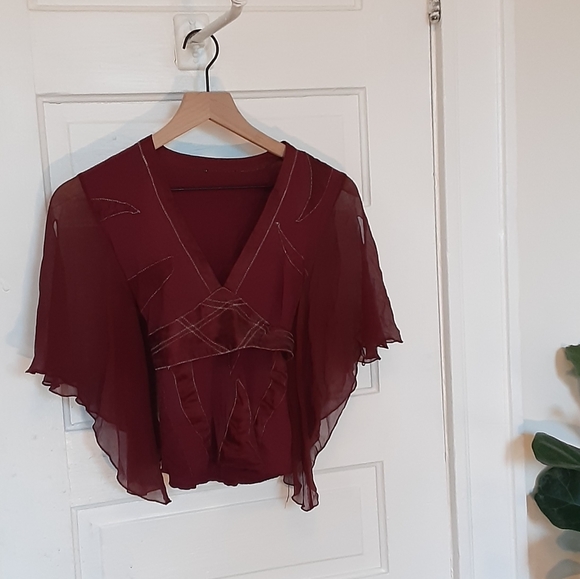 Silk Flutter BeBe Top - Picture 1 of 4